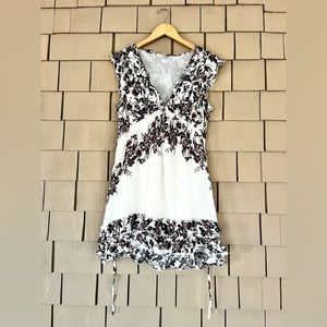 Free People Pink Floral V Neck Sleeveless Dress, size small